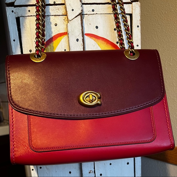 🌹  NEW WITH TAG COACH PARKER COLORBLOCK SHOULDER BAG - Picture 3 of 12